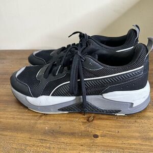 PUMA X-Ray Sneaker, Black Black-Metallic Silver-High Rise, 11.5